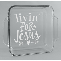 Religious Quotes and Sayings Glass Cake Dish - 8in x 8in