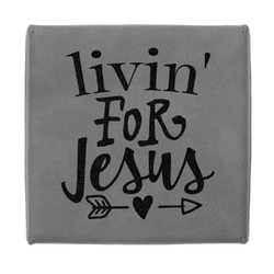 Religious Quotes and Sayings Jewelry Gift Box - Engraved Leather Lid