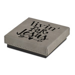Religious Quotes and Sayings Jewelry Gift Box - Engraved Leather Lid