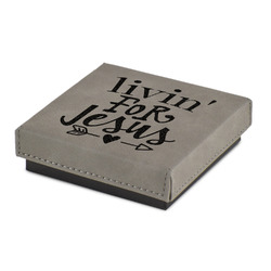 Religious Quotes and Sayings Jewelry Gift Box - Engraved Leather Lid