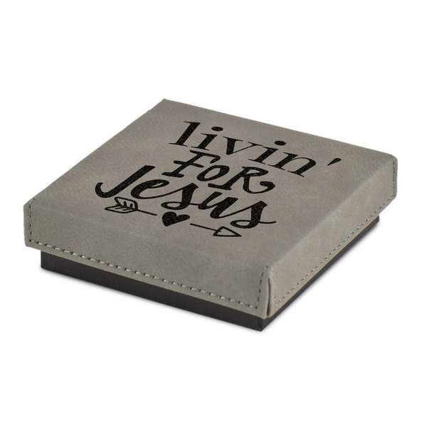 Custom Religious Quotes and Sayings Jewelry Gift Box - Engraved Leather Lid