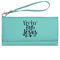 Religious Quotes and Sayings Ladies Wallet - Leather - Teal - Front View