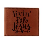 Religious Quotes and Sayings Leatherette Bifold Wallet - Double Sided (Personalized)
