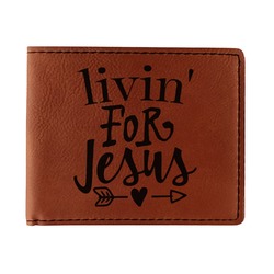 Religious Quotes and Sayings Leatherette Bifold Wallet (Personalized)