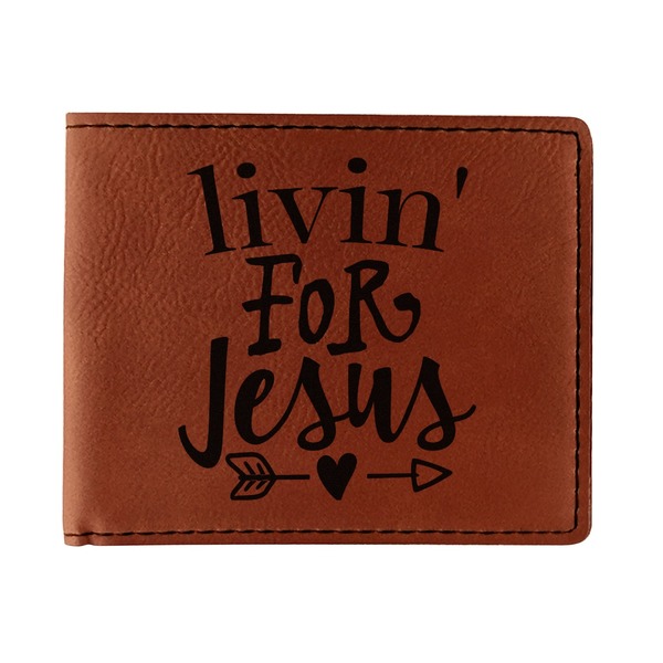 Custom Religious Quotes and Sayings Leatherette Bifold Wallet - Double Sided (Personalized)