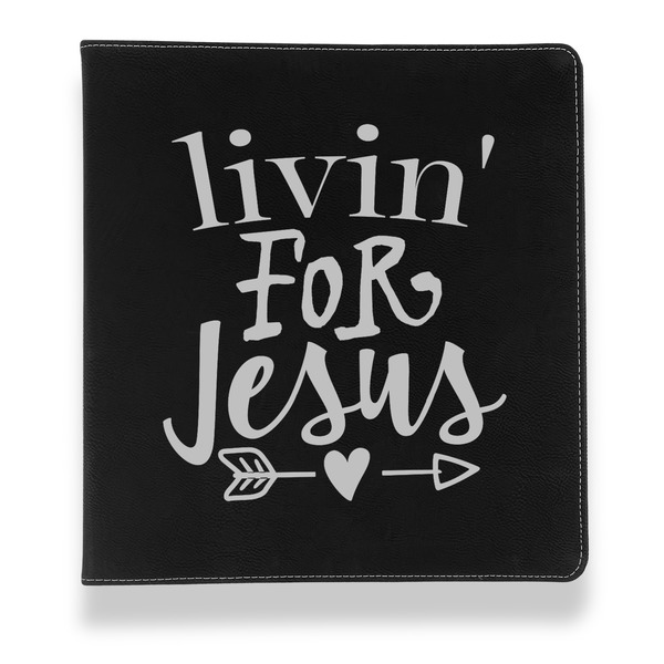 Religious Quotes and Sayings Leather Binder - 1" - Black - Front View