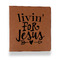 Religious Quotes and Sayings Leather Binder - 1" - Rawhide - Front View