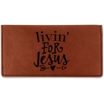 Religious Quotes and Sayings Leatherette Checkbook Holder (Personalized)