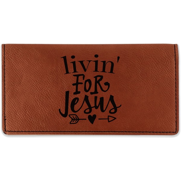 Custom Religious Quotes and Sayings Leatherette Checkbook Holder
