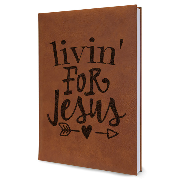 Custom Religious Quotes and Sayings Leather Sketchbook - Large - Double Sided