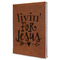 Religious Quotes and Sayings Leather Sketchbook - Large - Double Sided - Angled View
