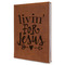 Religious Quotes and Sayings Leather Sketchbook - Large - Single Sided - Angled View