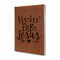 Religious Quotes and Sayings Leather Sketchbook - Small - Double Sided - Angled View