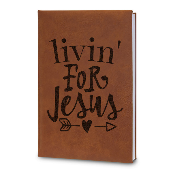 Custom Religious Quotes and Sayings Leatherette Journal - Large - Double Sided