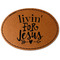 Religious Quotes and Sayings Faux Leather Iron On Patch - Oval