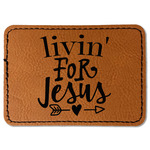 Religious Quotes and Sayings Faux Leather Iron On Patch - Rectangle