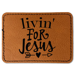 Religious Quotes and Sayings Faux Leather Iron On Patch - Rectangle