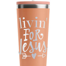 Religious Quotes and Sayings RTIC Everyday Tumbler with Straw - 28oz - Peach - Double-Sided