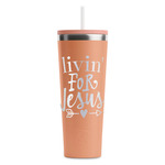 Religious Quotes and Sayings RTIC Everyday Tumbler with Straw - 28oz - Peach - Double-Sided
