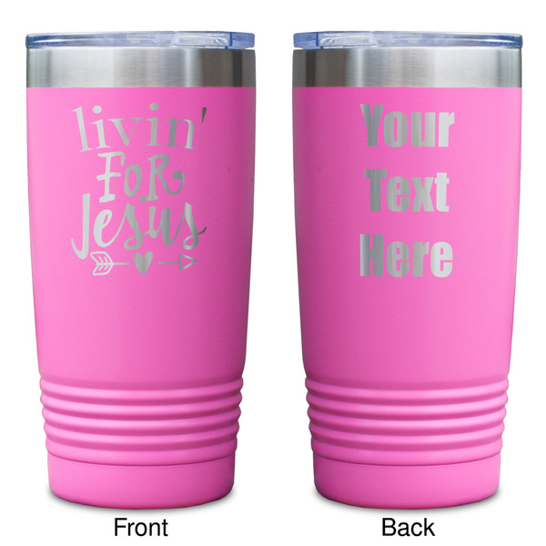 Religious Quotes and Sayings Pink Polar Camel Tumbler - 20oz - Double Sided - Approval