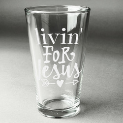 Religious Quotes and Sayings Pint Glass - Engraved