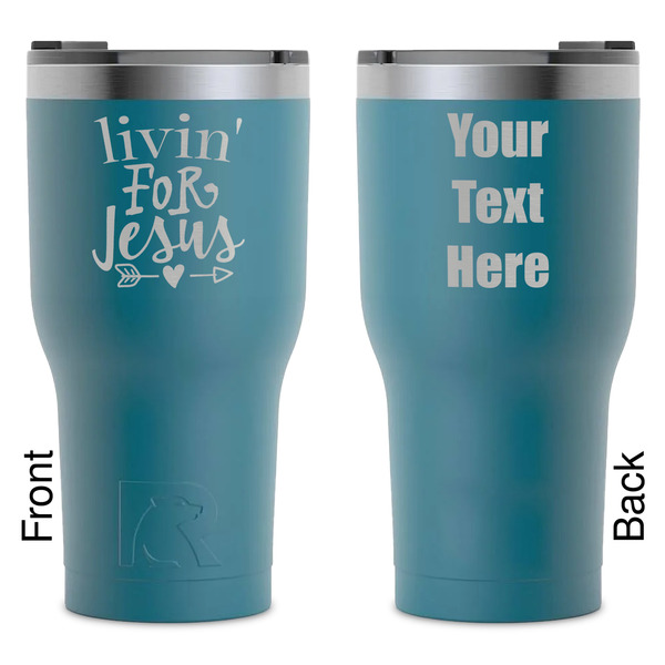 Custom Religious Quotes and Sayings RTIC Tumbler - Dark Teal - Laser Engraved - Double-Sided