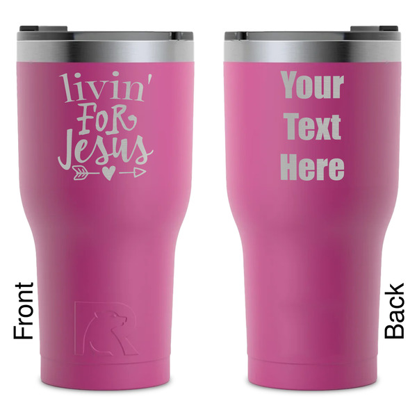 Custom Religious Quotes and Sayings RTIC Tumbler - Magenta - Laser Engraved - Double-Sided