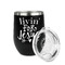 Religious Quotes and Sayings Stainless Wine Tumblers - Black - Double Sided - Alt View