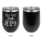 Religious Quotes and Sayings Stainless Wine Tumblers - Black - Single Sided - Approval
