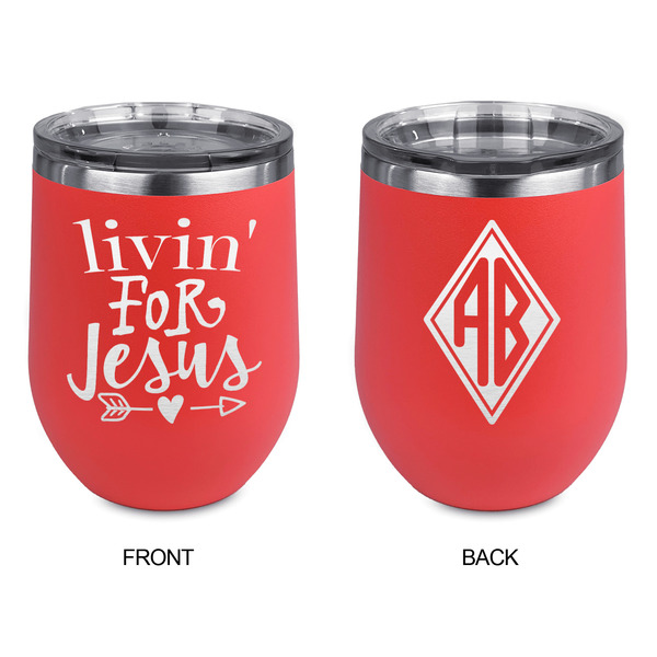 Religious Quotes and Sayings Stainless Wine Tumblers - Coral - Double Sided - Approval