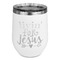Religious Quotes and Sayings Stemless Stainless Steel Wine Tumbler - White - Single Sided