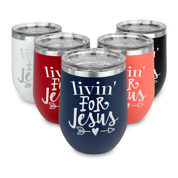 Religious Quotes and Sayings Steel Wine Tumblers Multiple Colors