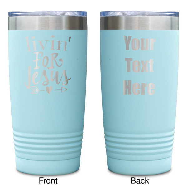 Religious Quotes and Sayings Teal Polar Camel Tumbler - 20oz -Double Sided - Approval
