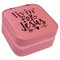 Religious Quotes and Sayings Travel Jewelry Boxes - Leather - Pink - Angled View