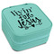 Religious Quotes and Sayings Travel Jewelry Boxes - Leatherette - Teal - Angled View