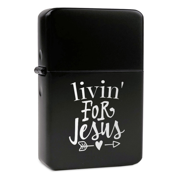 Custom Religious Quotes and Sayings Windproof Lighter - Black - Double Sided
