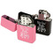 Religious Quotes and Sayings Windproof Lighters - Black & Pink - Open