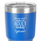 Funny Quotes and Sayings 30 oz Stainless Steel Ringneck Tumbler - Blue - Close Up