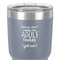 Funny Quotes and Sayings 30 oz Stainless Steel Ringneck Tumbler - Grey - Close Up