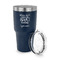 Funny Quotes and Sayings 30 oz Stainless Steel Ringneck Tumblers - Navy - LID OFF