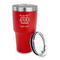 Funny Quotes and Sayings 30 oz Stainless Steel Ringneck Tumblers - Red - LID OFF