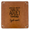 Funny Quotes and Sayings 9" x 9" Leatherette Snap Up Tray - APPROVAL (FLAT)