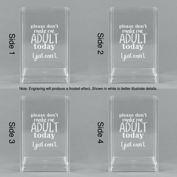 Funny Quotes and Sayings Acrylic Pen Holder - All Sides