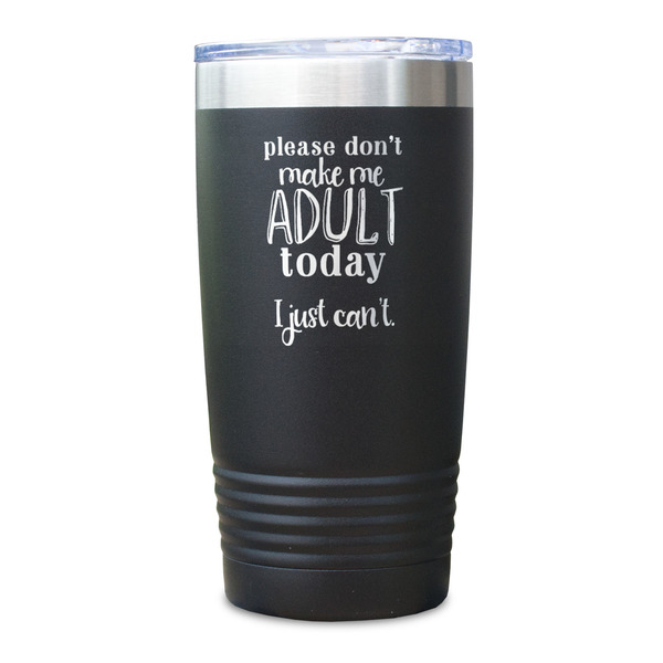 Funny Quotes and Sayings Black Polar Camel Tumbler - 20oz - Single Sided - Approval