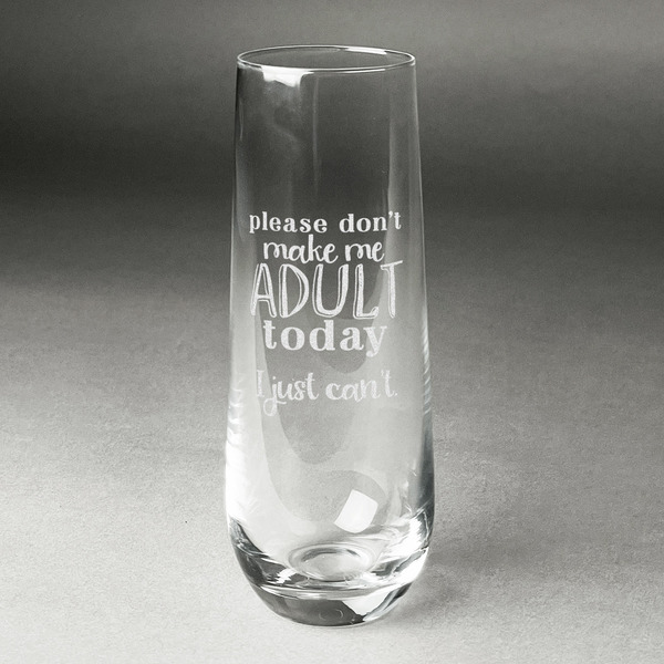 Funny Quotes and Sayings Champagne Flute - Single - Approved