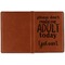 Funny Quotes and Sayings Cognac Leather Passport Holder Outside Single Sided - Apvl