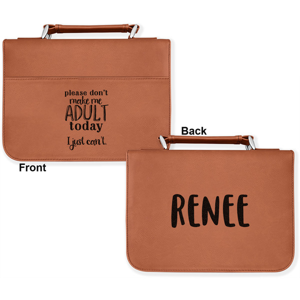 Funny Quotes and Sayings Cognac Leatherette Bible Covers - Large Double Sided Apvl