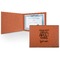 Funny Quotes and Sayings Cognac Leatherette Diploma / Certificate Holders - Front only - Main