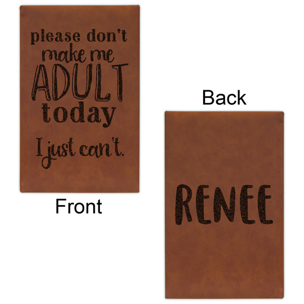 Funny Quotes and Sayings Cognac Leatherette Journal - Double Sided - Apvl