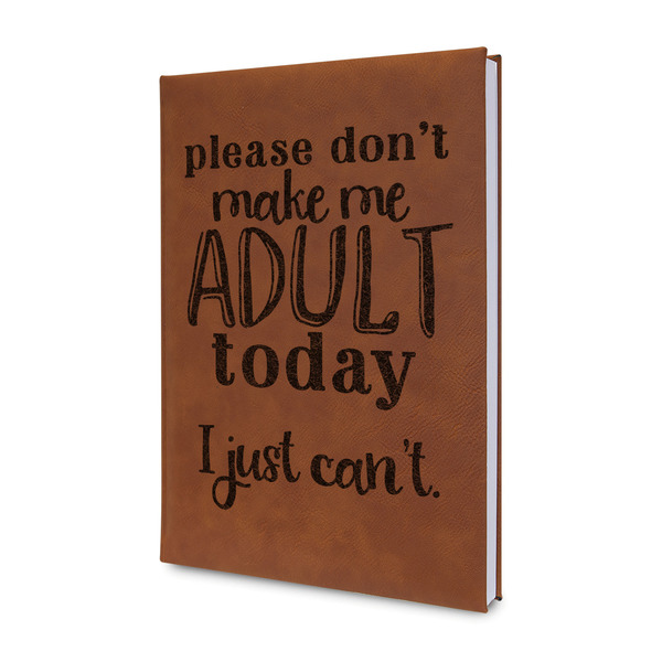 Custom Funny Quotes and Sayings Leatherette Journal - Single Sided